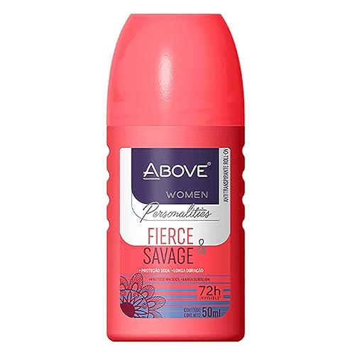 Above Fierce & Savage Roll-On Deodorant For Women, 72-Hour Protection, Floral Fragrance, 1.7