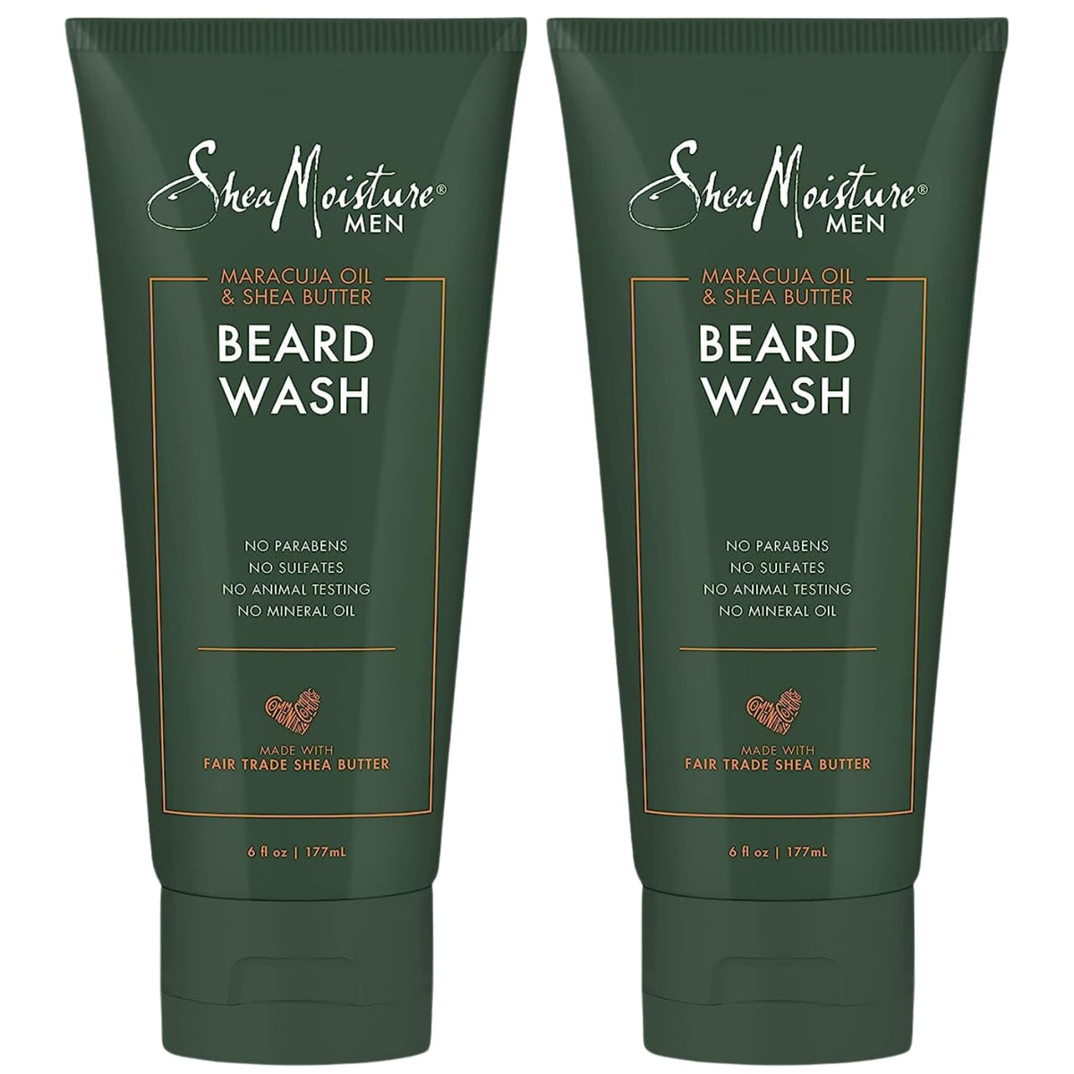 Sheamoisture Beard Wash - Moisturizing Shampoo With Maracuja Oil & Shea Butter, 6 Fl Oz (Pack Of