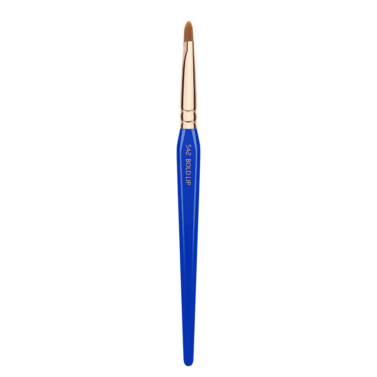 Bdellium Tools Bold Lip Brush - Vegan Synthetic Fibers, Blue - Perfect For Lip Contouring