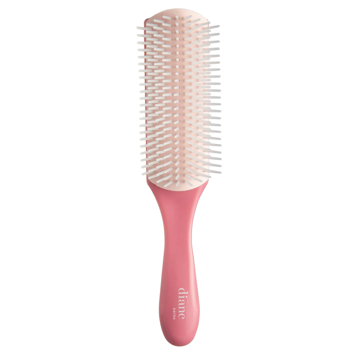 Diane Pro Nylon Pin Hair Brush - Detangles Wet Thick & Curly Hair, Pink, Regular Size