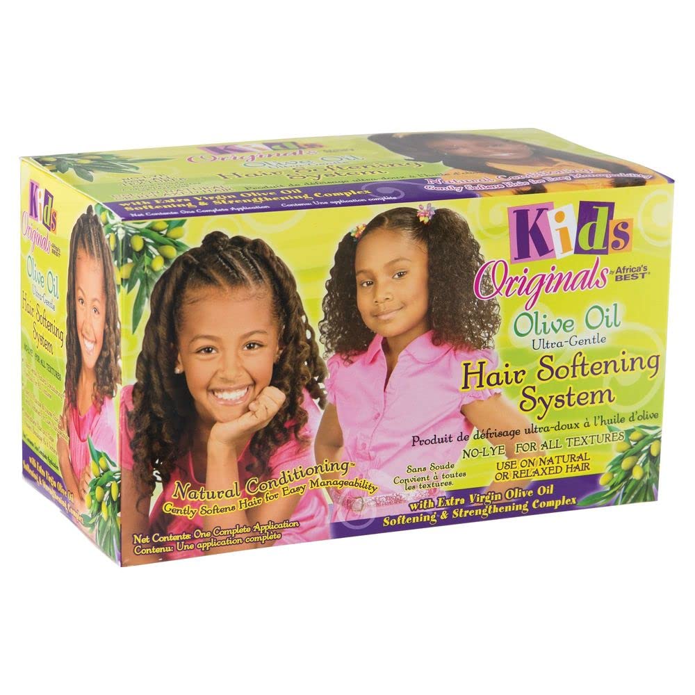 Originals By Africa'S Best Kids Olive Oil Hair Softening System - Organic, Ultra-Gentle, 1 Count