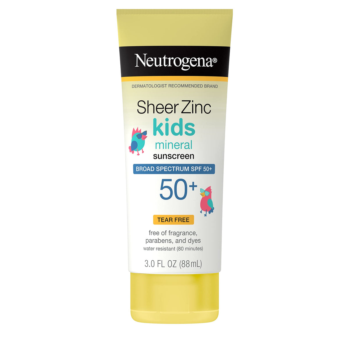 Neutrogena Kids Mineral Sunscreen Spf 50, Water Resistant, Tear-Free, 3 Fl Oz