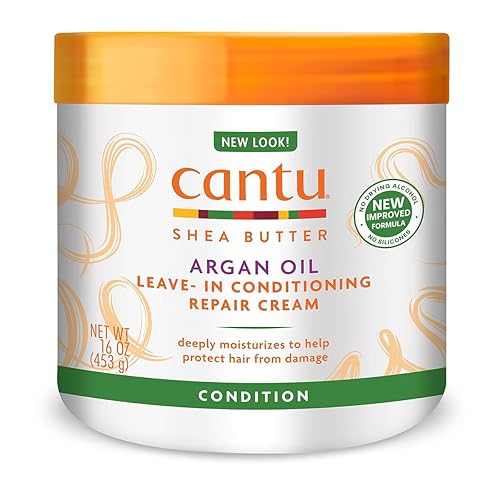 Cantu Argan Oil Leave-In Conditioning Repair Cream, 16 Oz, Pack Of 6 - Moisturizing Hair Care