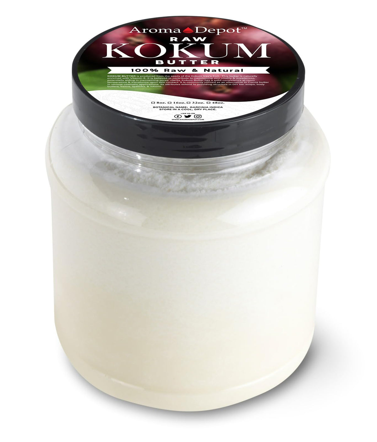 Aroma Depot 3 Lb Raw Kokum Butter - 100% Pure, Cold Pressed, Ideal For Skin & Hair Care