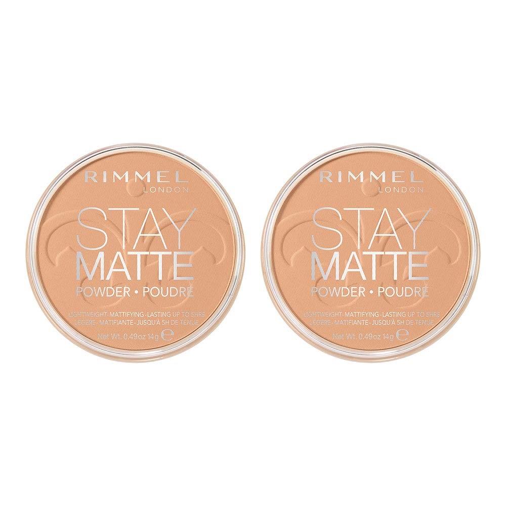 Rimmel Stay Matte Pressed Powder, Deep Beige, 0.49 Oz - Pack Of 2, Oil Control Finish