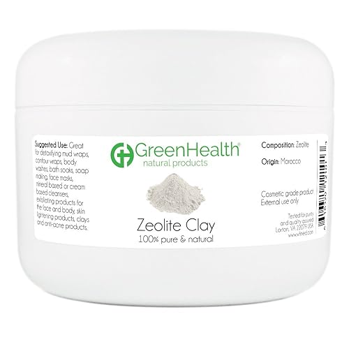 Greenhealth 6 Oz Zeolite Clay Powder - 100% Pure & Natural Light Gray Clay For Detox