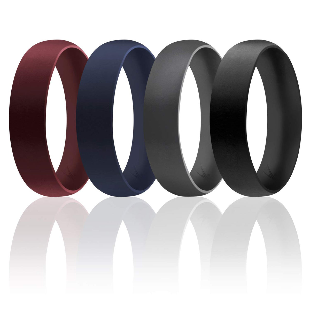 ROQ Silicone Rubber Wedding Ring for Men  Women  Comfort Fit  Men  Womens Wedding Band  Breathable Unisex Rubber Engagement B