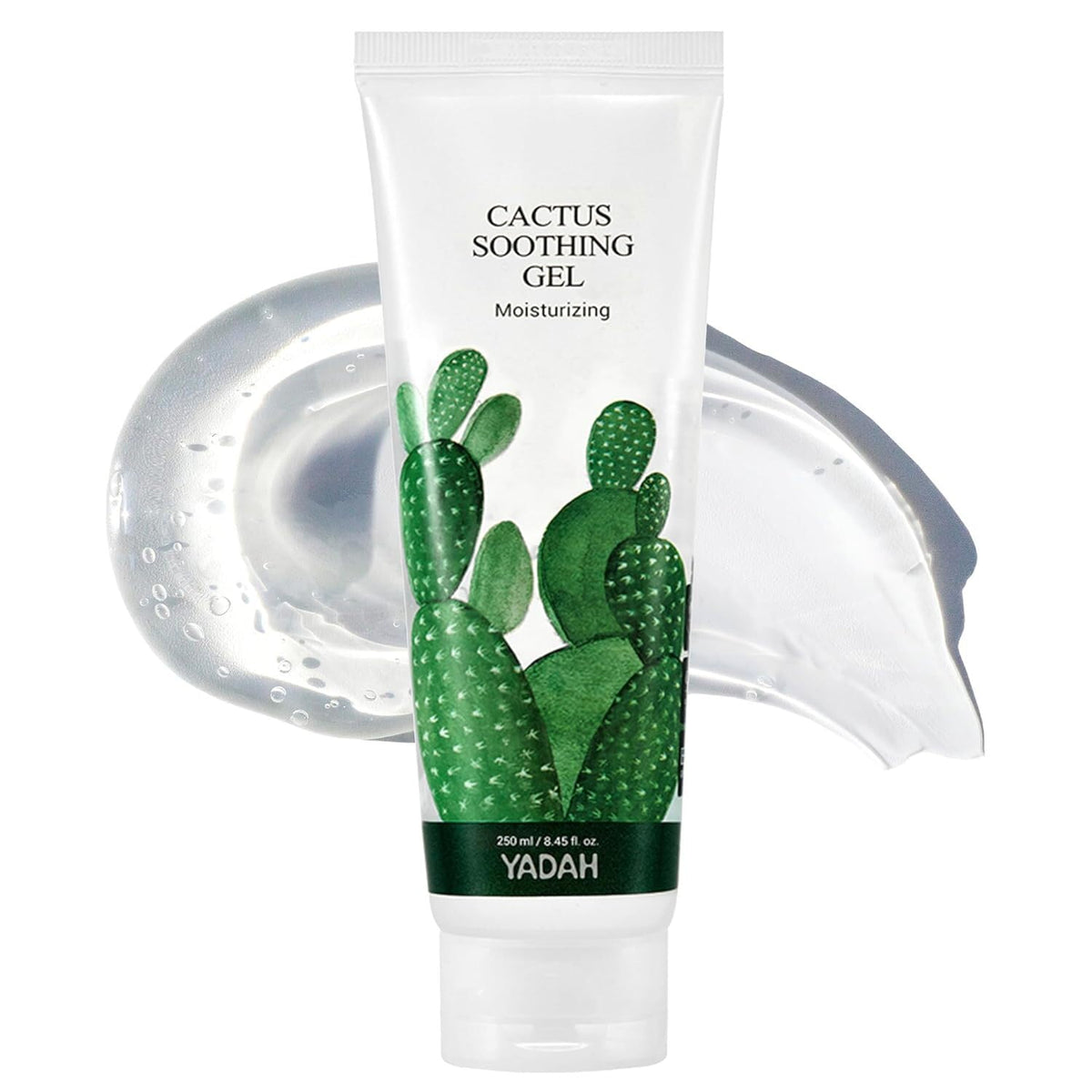 Yadah Cactus Soothing Gel 8.45Oz - Sunburn Relief, 95% Cactus Extract, Vegan Korean Sk