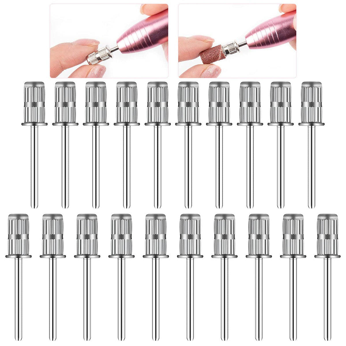 Rolybag Nail Drill Bits - 3/32&quot; Sanding Bands for Electric File, Manicure & Pedicure Tools