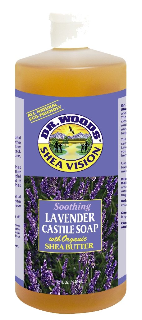 Dr. Woods Lavender Castile Soap With Shea Butter, 32 Fl Oz - Pack Of 12