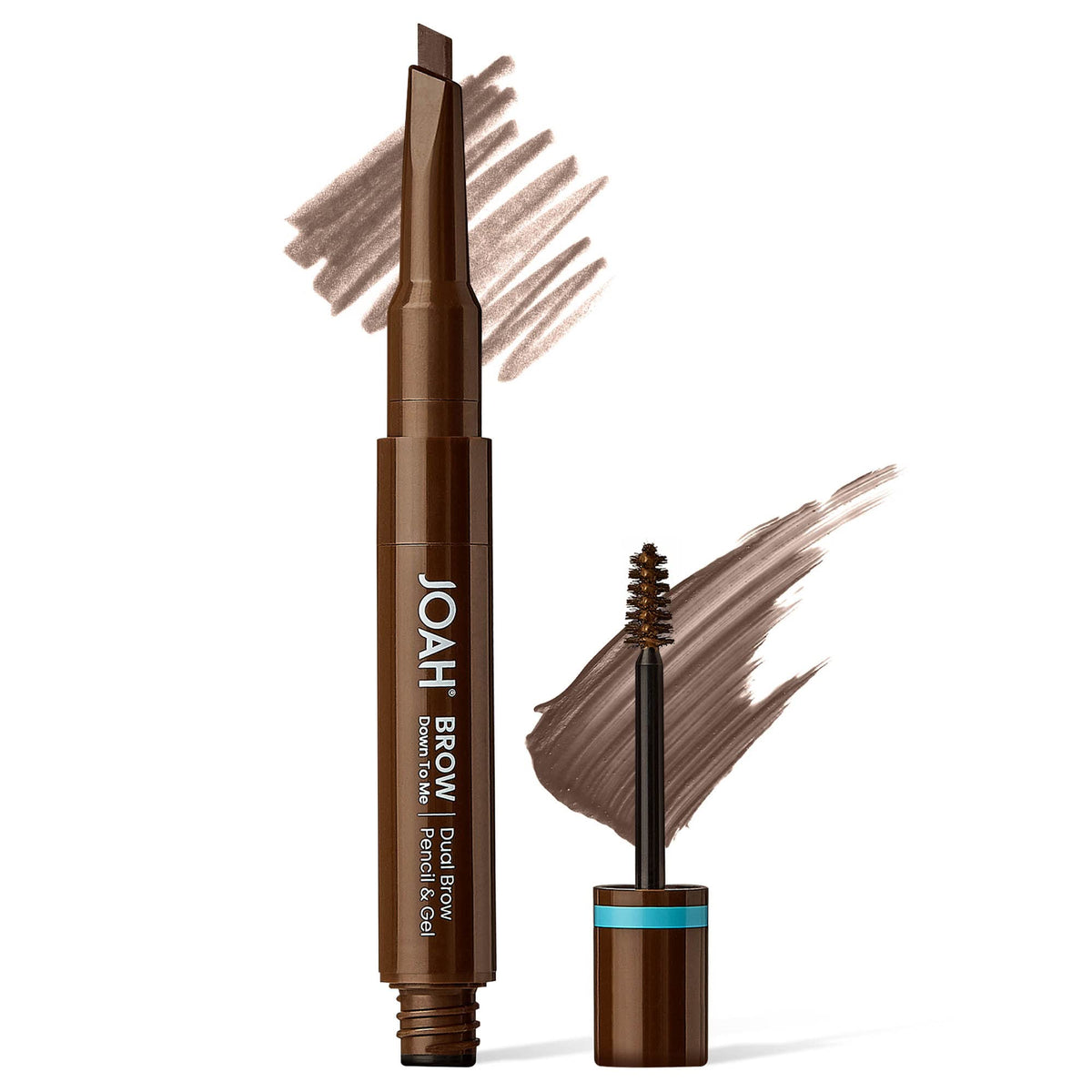 JOAH Brow Down To Me Dual Brow Pencil and Gel - Brunette, 1 Count, Perfect for Defined Brows