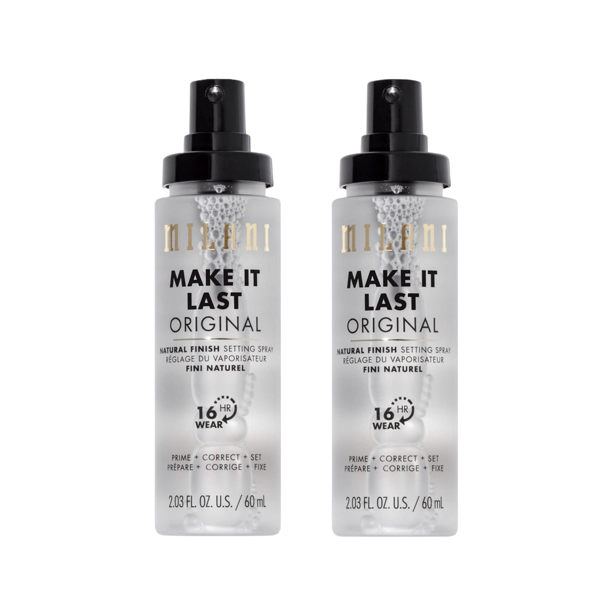 Milani Make It Last Setting Spray & Primer - 3-In-1 Long Lasting Makeup - 2 Pack