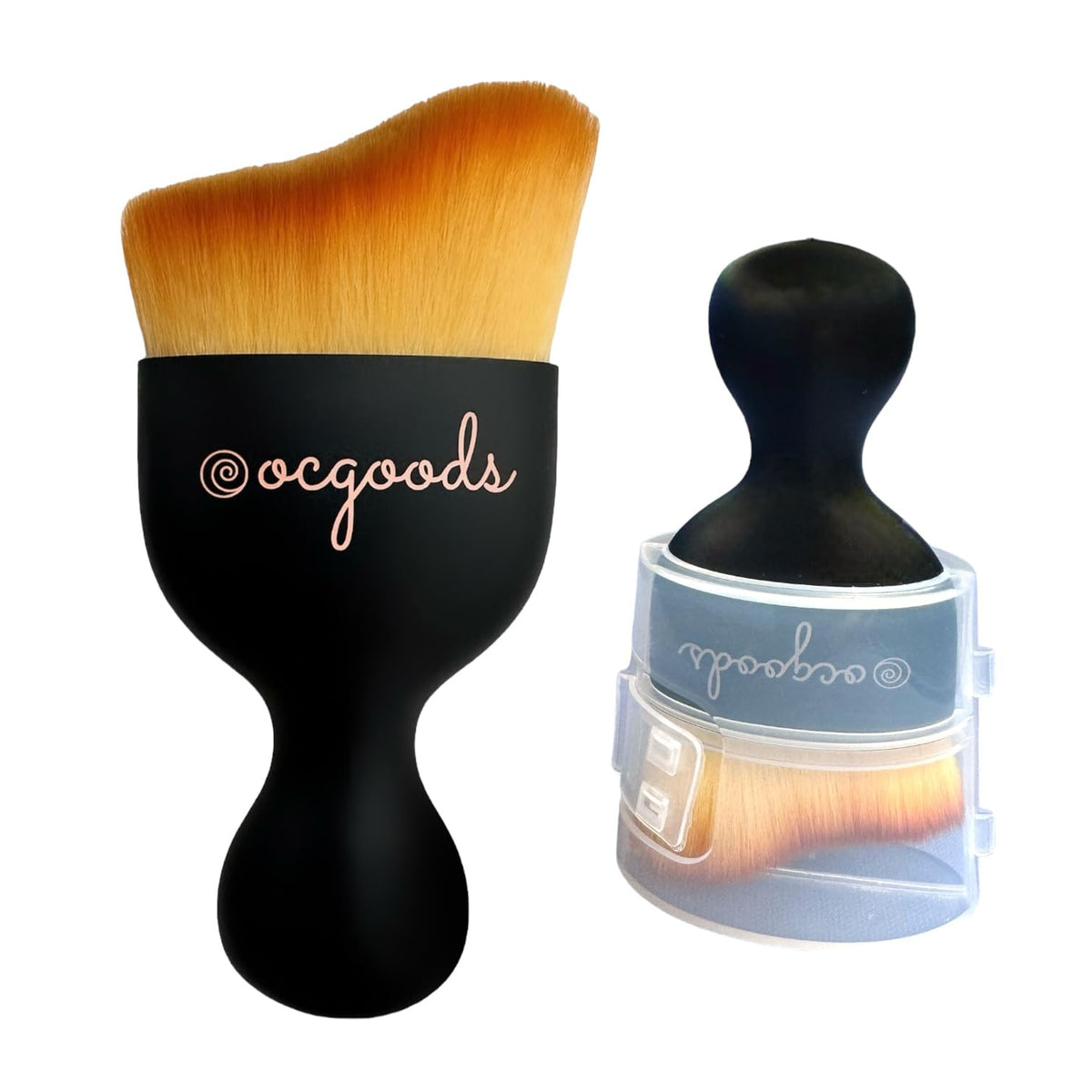 Ocgoods Skincare Angled Brush For Liquid Foundation, Sunscreen, Bb Cream - Black, Small