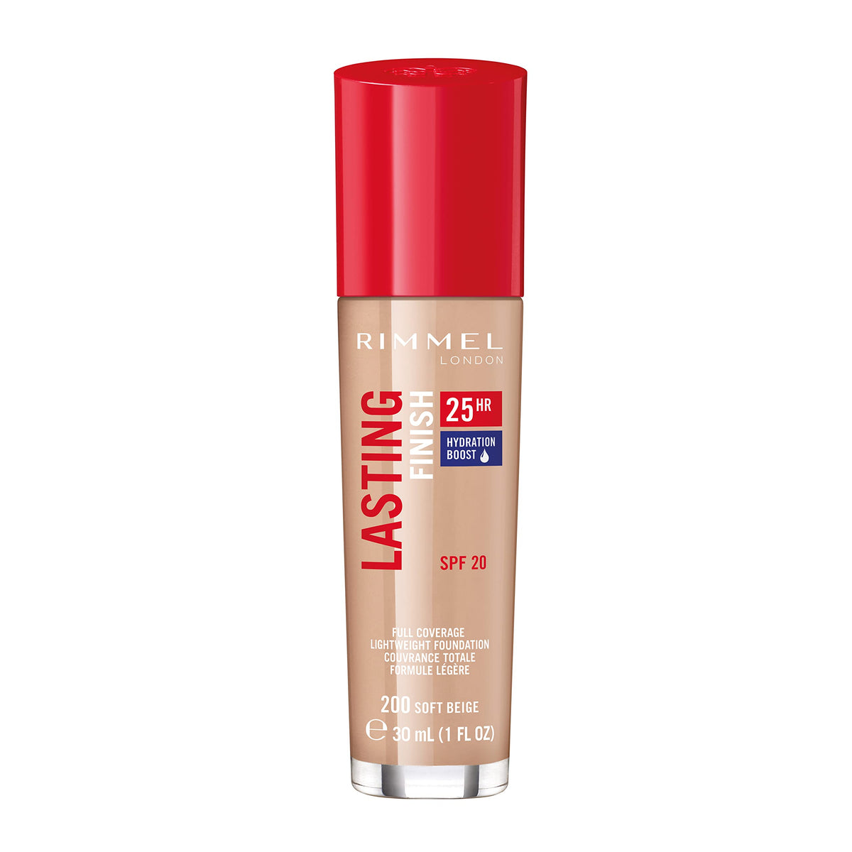 Rimmel London Lasting Finish 25Hr Foundation, Soft Beige 200, 1Oz (Pack Of 2), Waterproof, Full