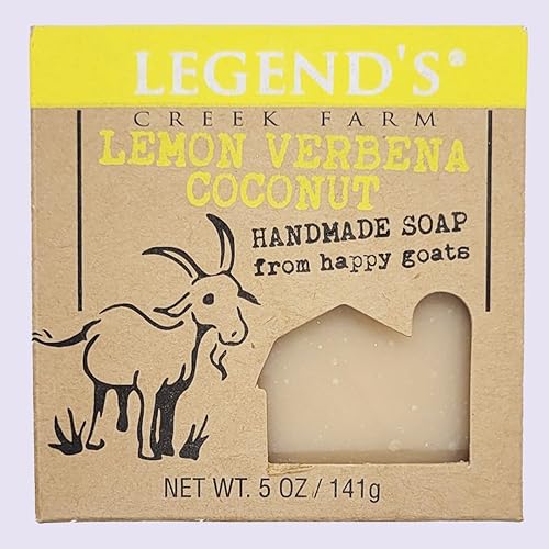 Legend'S Creek Goat Milk Soap - Moisturizing Bar For Sensitive Skin, Lemon Verbena Coconut, 5Oz