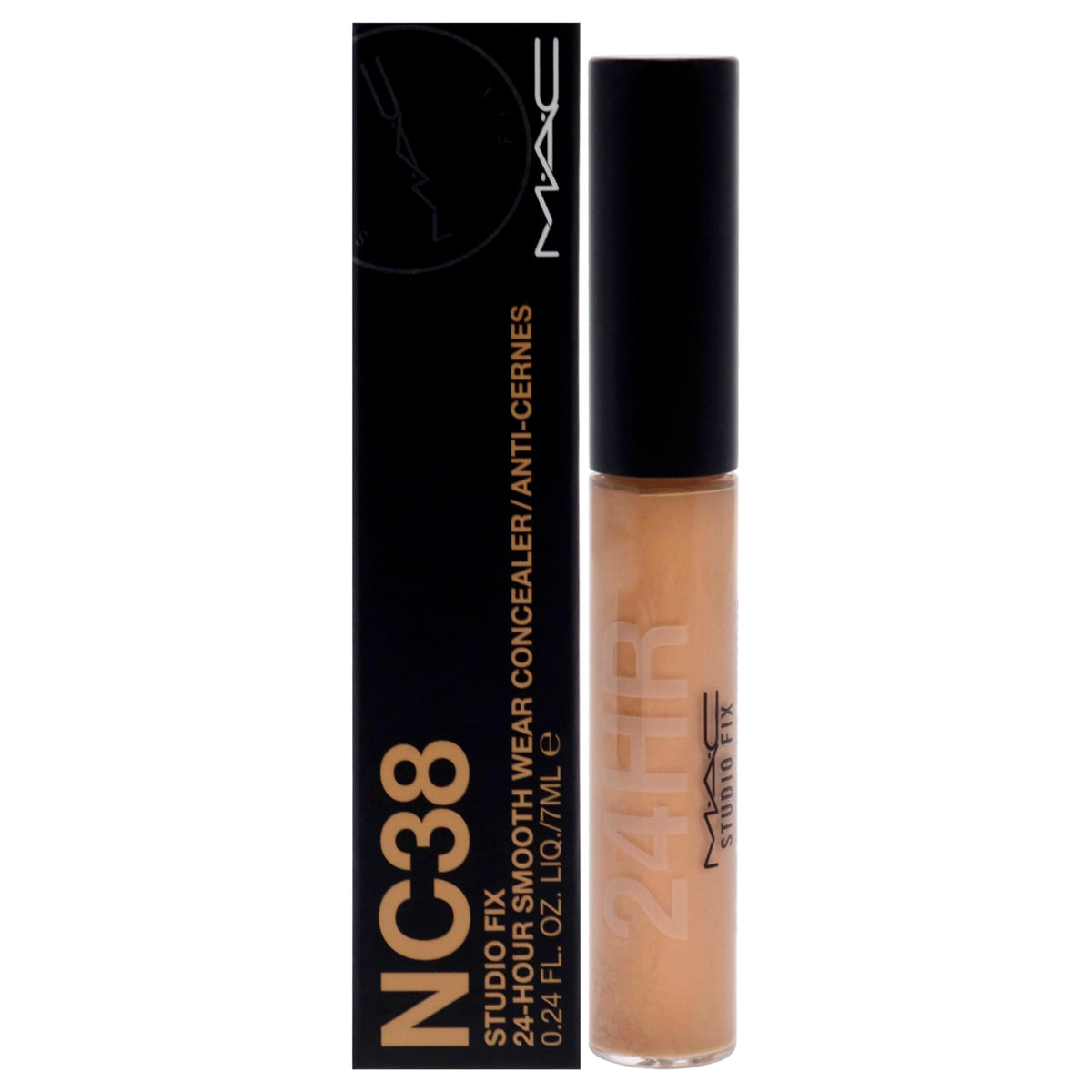 Mac Studio Fix 24-Hour Concealer Nc38 - Long-Lasting Makeup, 0.24 Oz For Women