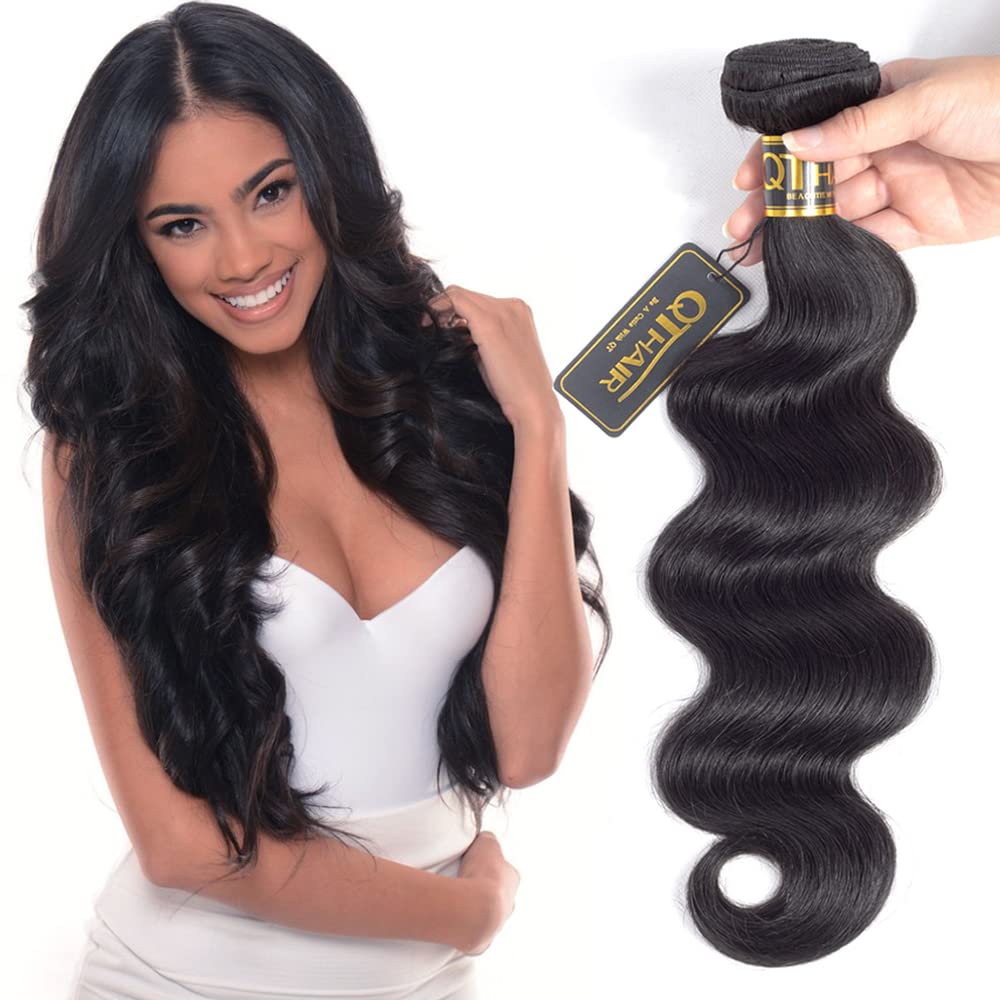 QTHAIR 12A Brazilian Virgin Body Wave Hair Bundles 32&quot; - 100% Unprocessed Human Hair Extensions