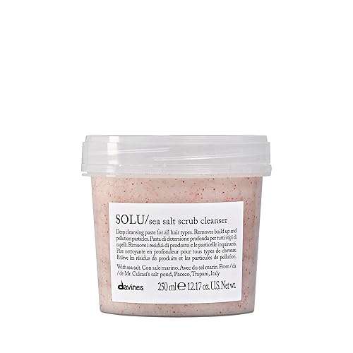 Davines Solu Sea Salt Scrub Cleanser - Refreshing Hair & Scalp Exfoliator, 8.45 Fl Oz