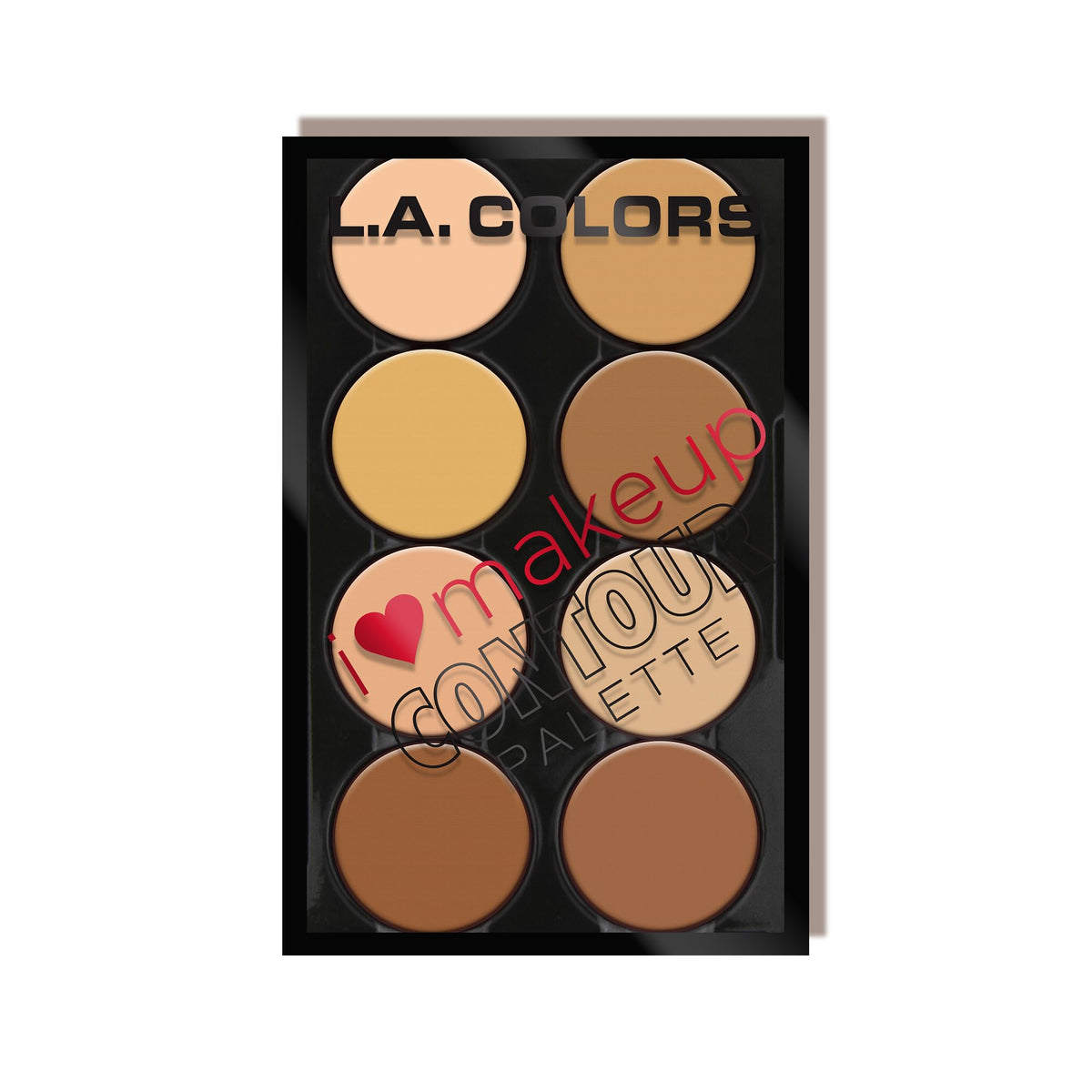 L.A. Colors I Heart Makeup Contour Palette - Light To Medium, 1.04 Oz, Perfect For Contouring