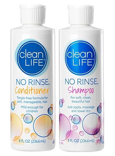 No-Rinse Shampoo And Conditioner Bundle - 8 Fl Oz, Fresh & Odor-Free Hair Care