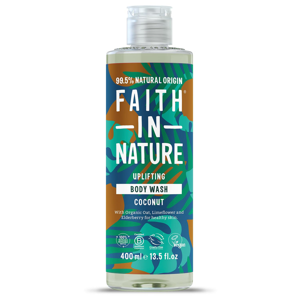 Faith In Nature Coconut Shower Gel & Foam Bath, 13.5 Fl Oz - Natural Green Cleanser