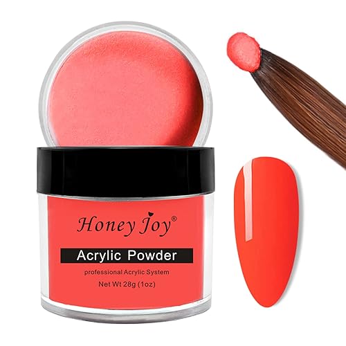 Honey Joy 28g Acrylic Powder - Professional White Clear Red Nude for Nail Extensions, HJ-NAP017