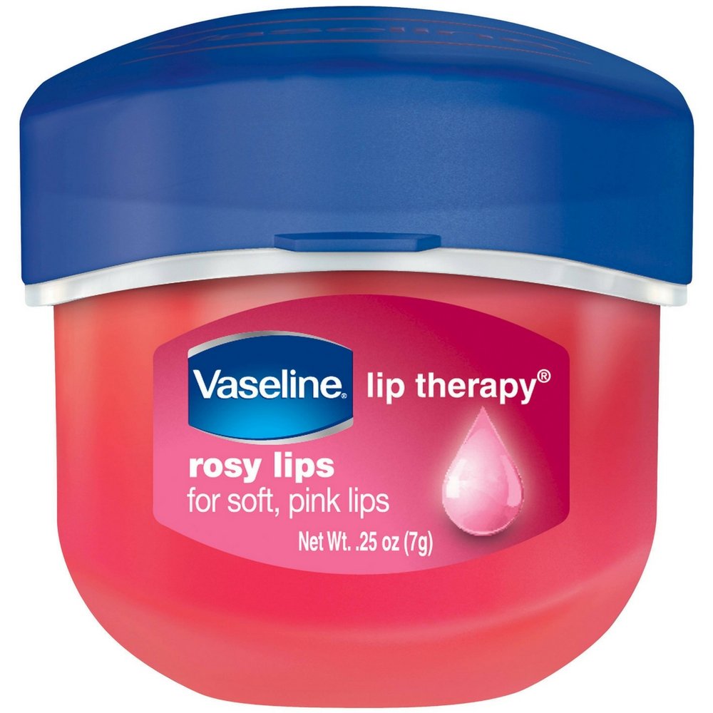 Vaseline Rosy Lip Therapy, 0.25Oz (Pack Of 3) - Pink Rose Lip Balm For Soft, Moist