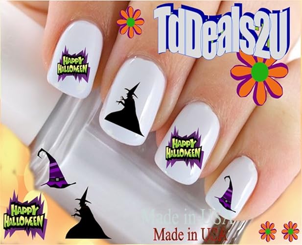 Hipzysticky Halloween Witch Waterslide Nail Art Decals - Premium Quality, Usa Made