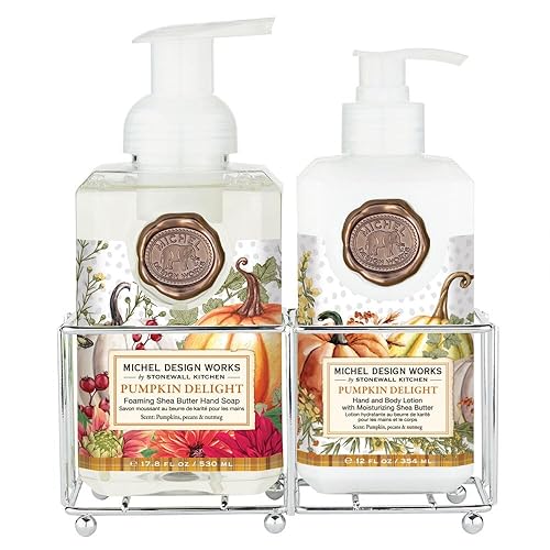 Michel Design Works Pumpkin Delight Hand Care Caddy - 25.8 Fl Oz Moisturizing Set