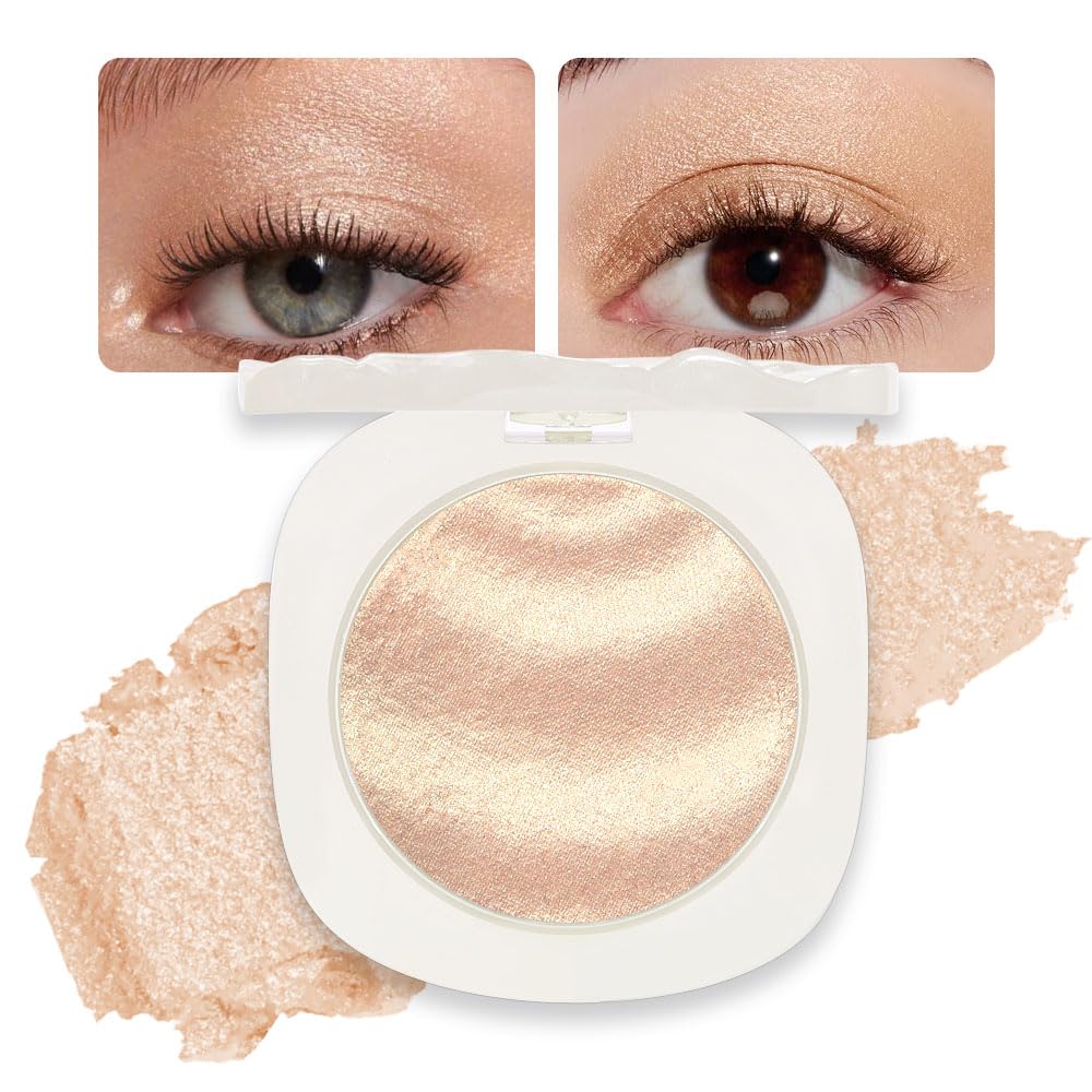 Cakaila Glitter Shimmer Golden Brown Eyeshadow - High Pigment, Waterproof, Longwear, Blendable