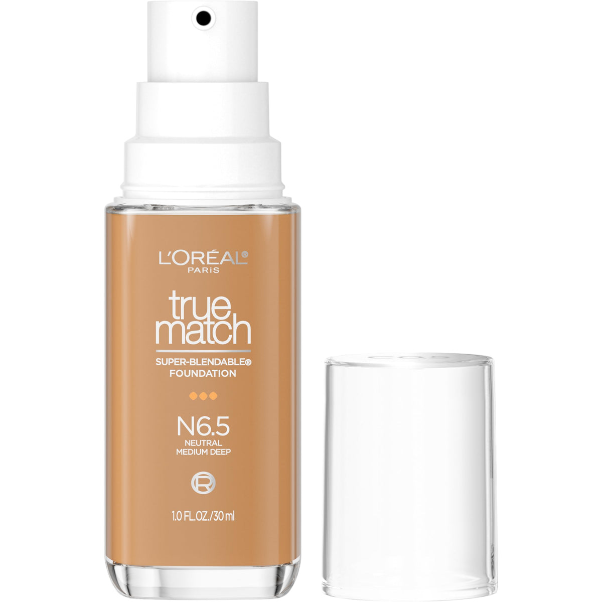 L'Oreal Paris True Match Foundation N6.5 Medium Deep - Liquid Makeup, 1 Fl Oz, Medium Coverage