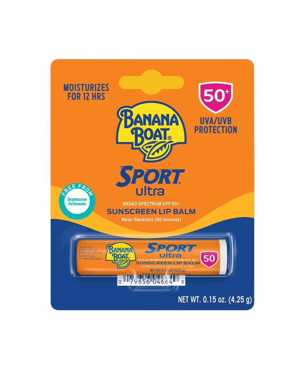 Banana Boat Sport Performance Sunscreen Lip Balm Spf 50, 0.15 Oz, Pack Of 5