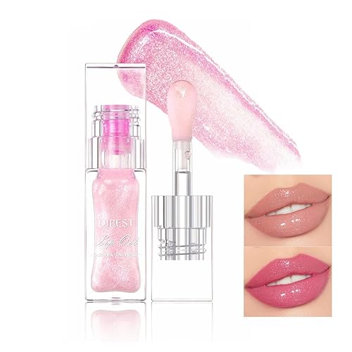 Zarics Color Changing Lip Oil - Glitter Hydrating Gloss With Big Brush, 0.5 Fl Oz