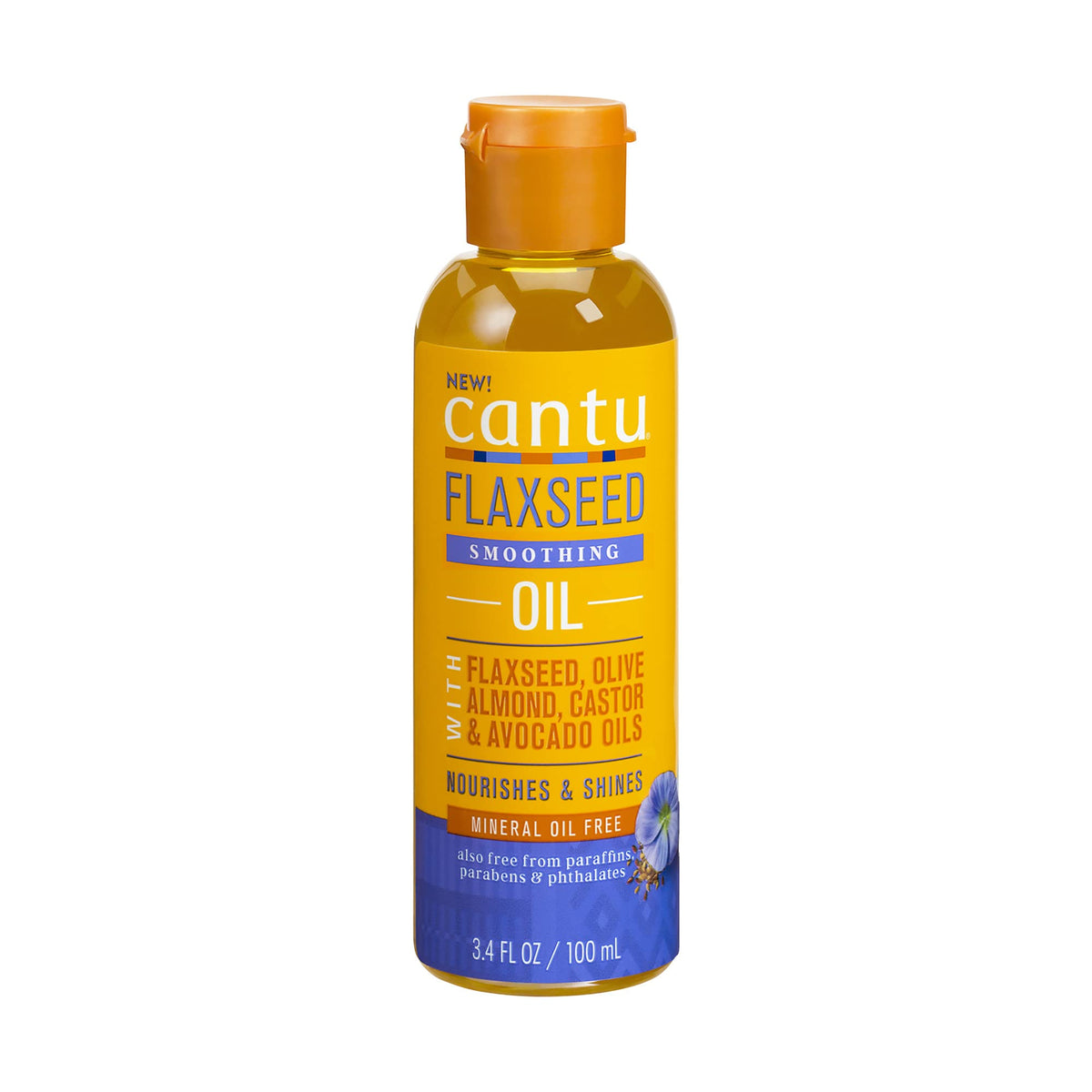 Cantu Flaxseed Hair Oil - 3.4 Oz With Flaxseed, Olive, Almond, Castor & Avocado Oils