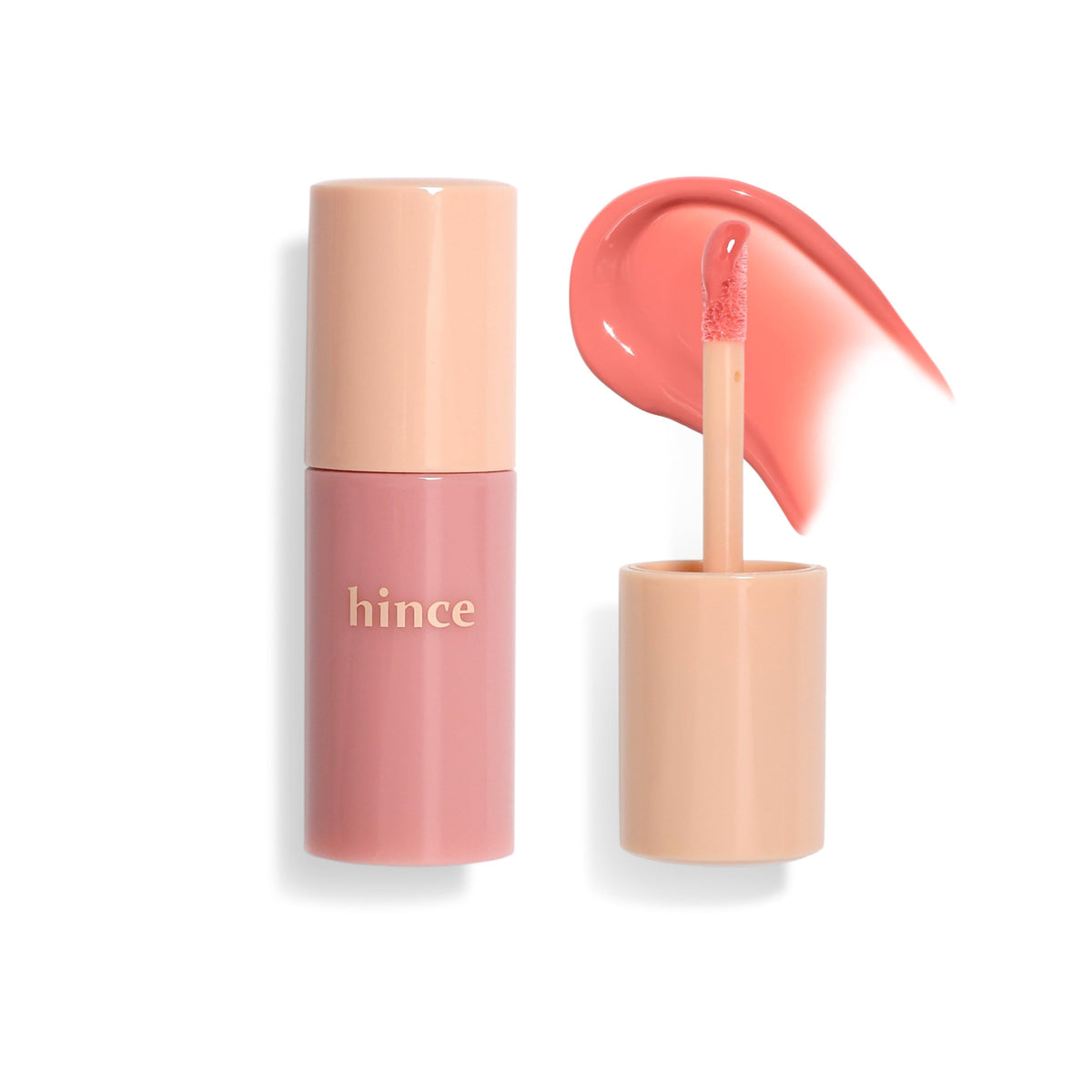 Hince Dewy Liquid Cheek Blush - Vegan Lightweight Tint, Sunlit Peach, 0.2 Fl Oz