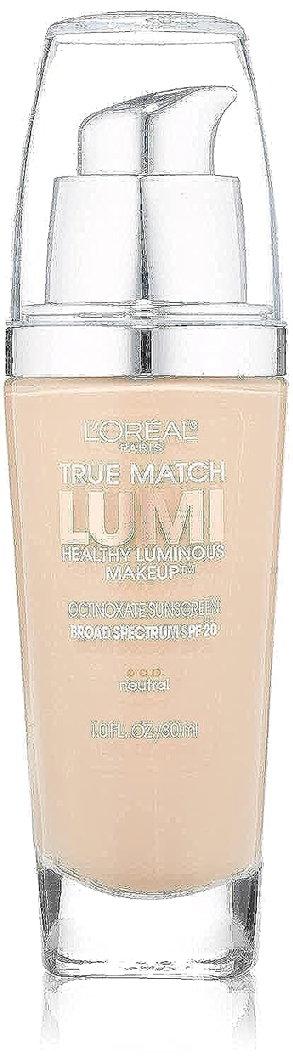 L'Oreal Paris True Match Lumi Healthy Makeup, Soft Ivory, 1 Fl Oz - Flawless Glow Foundation