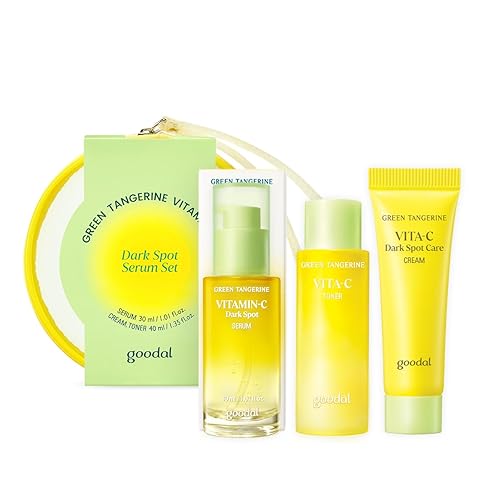 GOODAL Green Tangerine Vitamin C Travel Set - Serum, Toner & Cream, 1.24 Fl Oz (Pack of 3