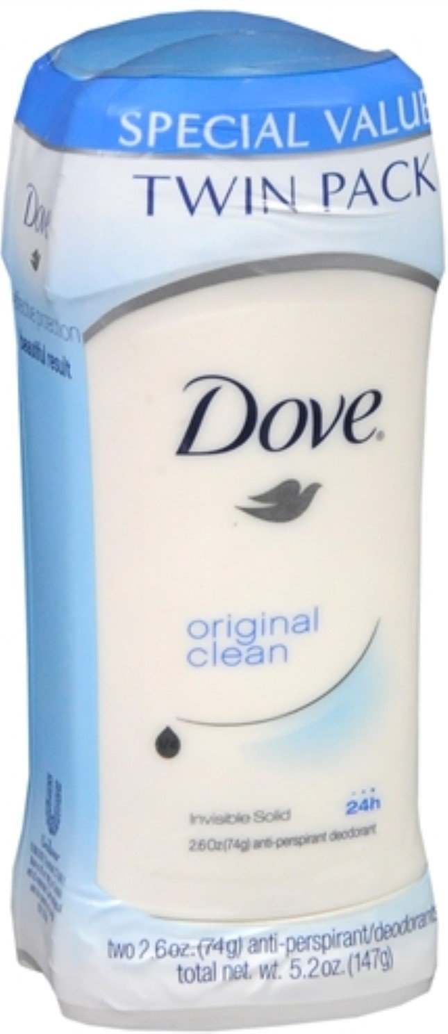 Dove Original Clean Twin Pack, 5.2 Oz (2.6 Oz Each) - Gentle Moisturizing Body Wash