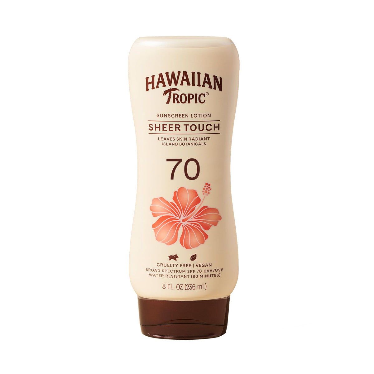 Hawaiian Tropic Sheer Touch Sunscreen Lotion Spf 70, 8Oz - Oxybenzone Free, Broad Spectrum