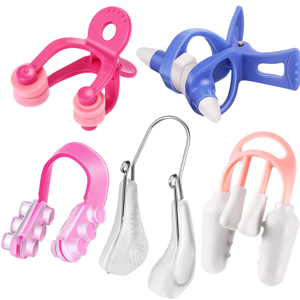 Frienda 5 Piece Nose Clip Set - Silicone Nose Lifters & Massagers For Beauty, Slimming, And Lift