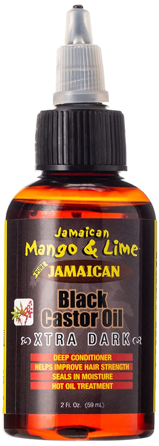 Jamaican Mango & Lime Extra Dark Black Castor Oil, 2 Fl Oz - Nourishing Hair & Skin Care