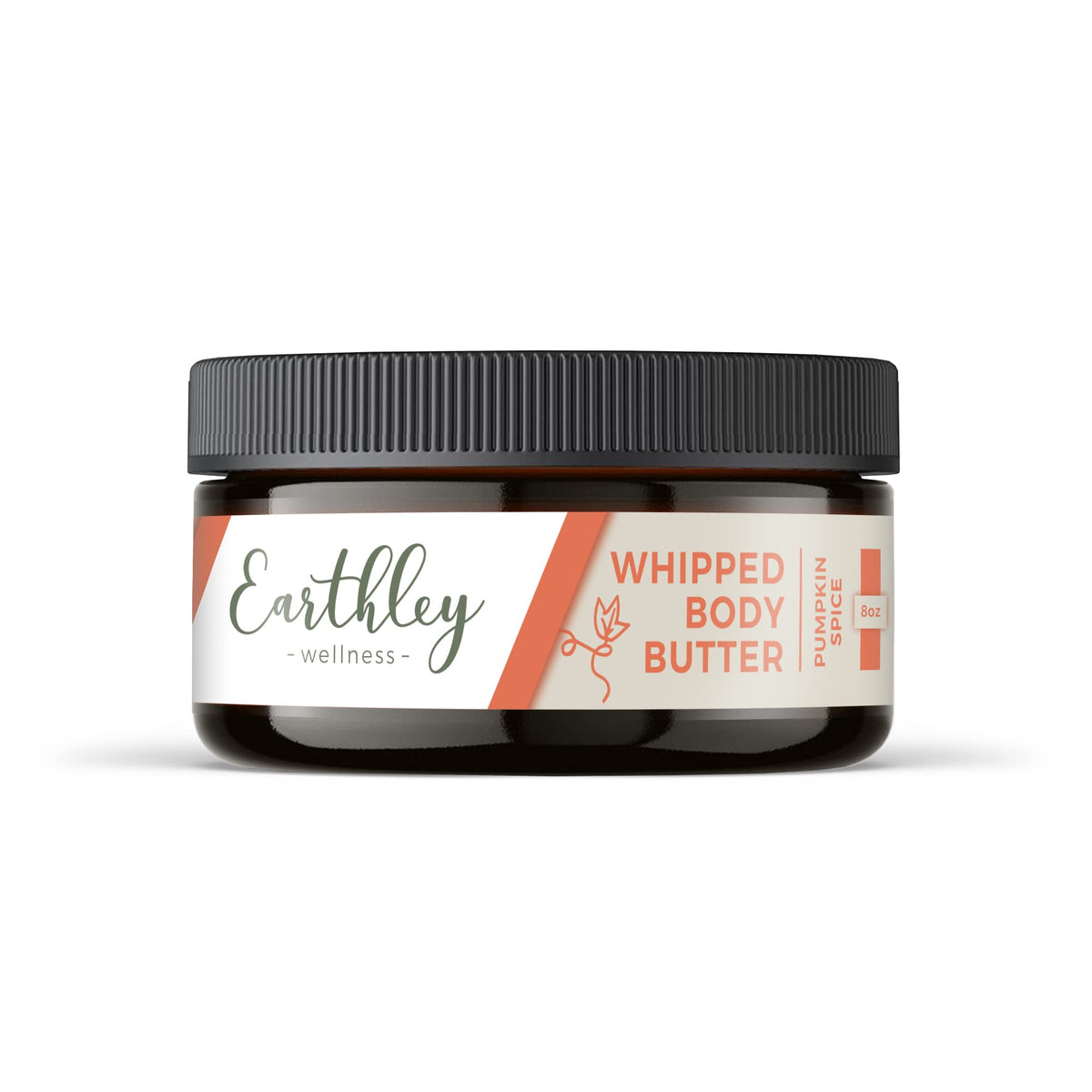 Earthley Wellness Whipped Body Butter 8Oz - Nourishing Skin Hydration, Pumpkin Spice Scent