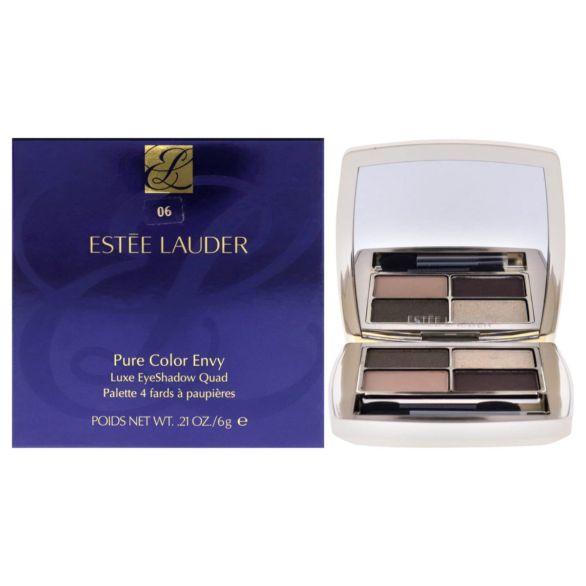 Estée Lauder Pure Color Envy Luxe Eyeshadow Quad - Metal Moss, 0.21 Oz