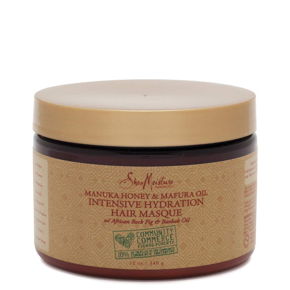 Sheamoisture Manuka Honey & Mafura Oil Hydration Treatment Masque, 12 Oz, Creamy