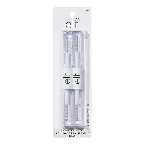 E.L.F. Clear Lash & Brow Mascara 2-Pack, Conditioning, Vegan & Cruelty-Free, 0.08 Fl