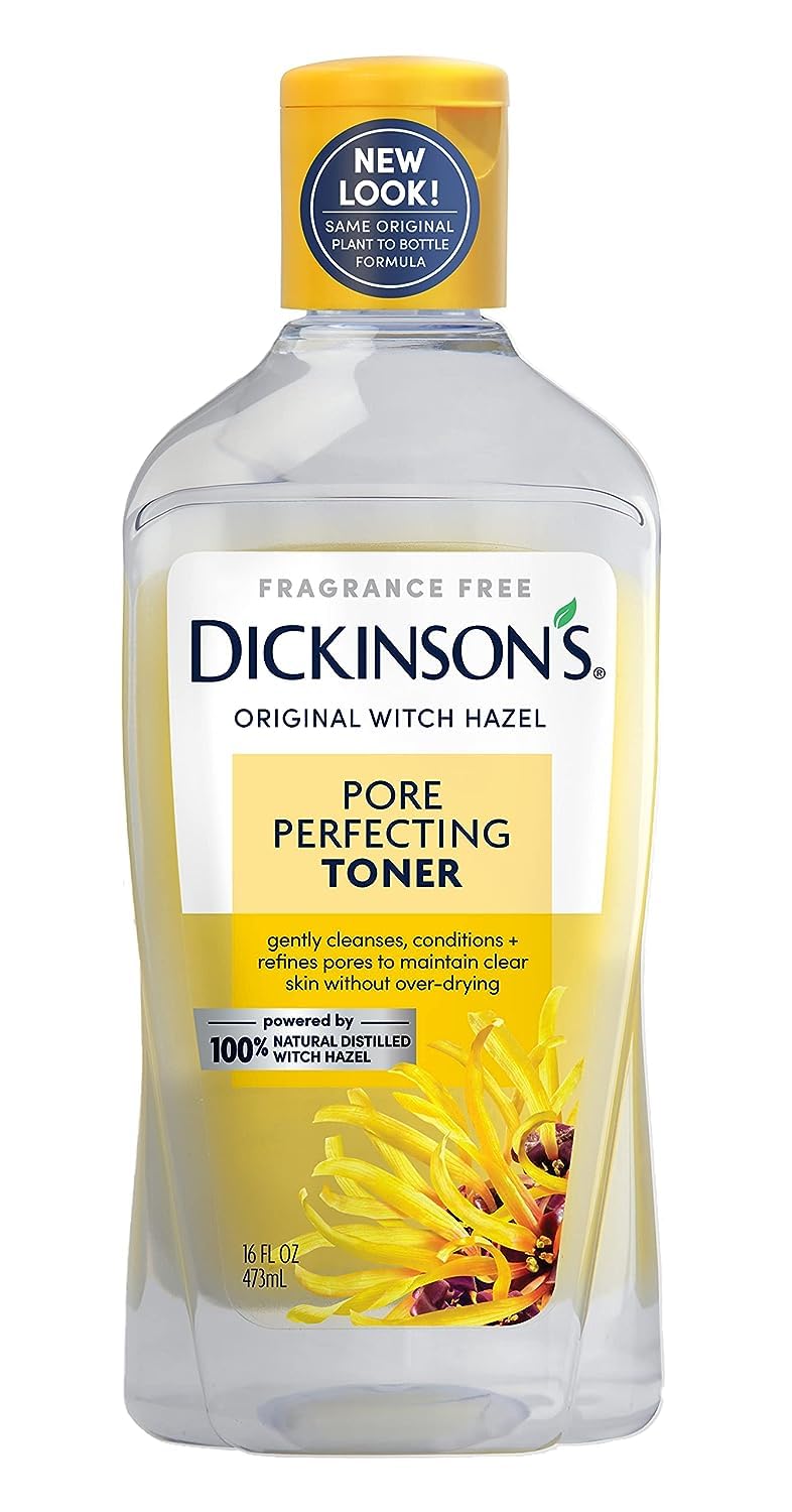 Dickinson'S Witch Hazel Pore Perfecting Toner, 16Oz - Pack Of 6, Natural Skincare Solution