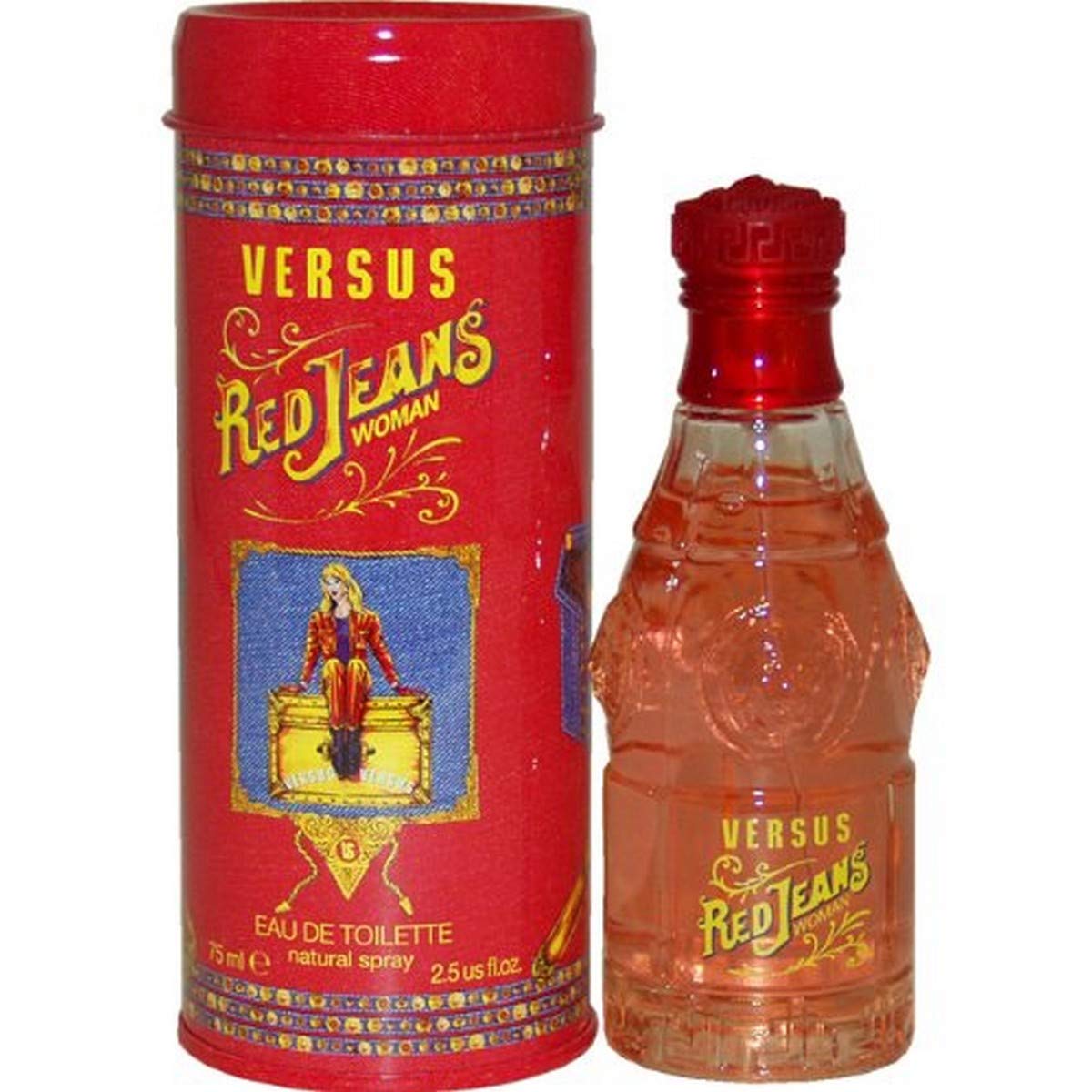 Versace Versus Jeans Eau De Toilette Spray For Women, 2.5 Fl Oz, Red