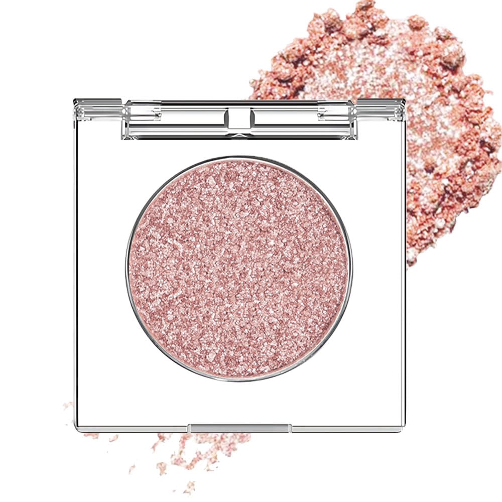 Cakaila Rose Gold Glitter Eyeshadow - High Pigment, Waterproof, Longwear, Blendable Shimmer