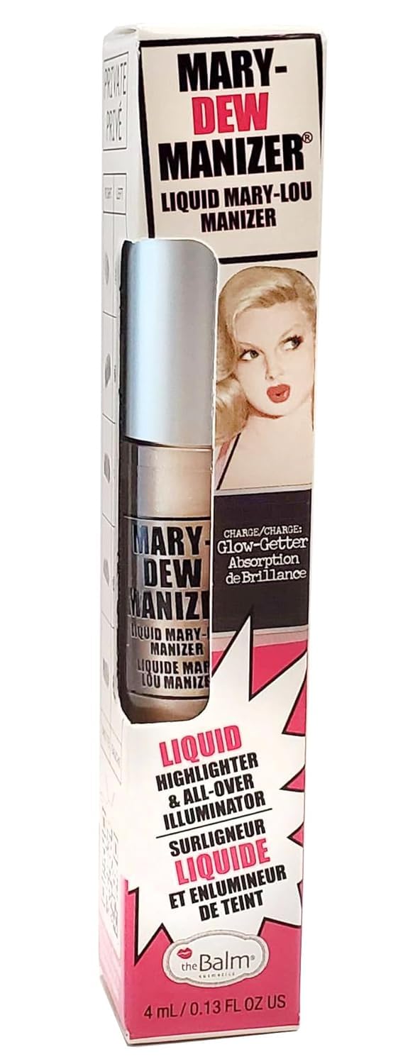 Thebalm Mary-Dew Manizer Liquid Highlighter - Cranberry, 0.19 Fl Oz, Easily Blendable Illuminator