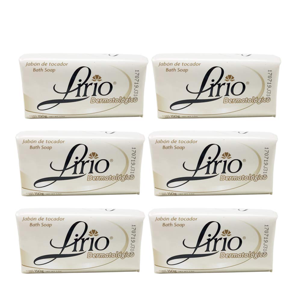 Lirio Dermatologico Glycerin Enriched Antibacterial Bar Soap, 5.3 Oz, Pack Of 6 - All Skin